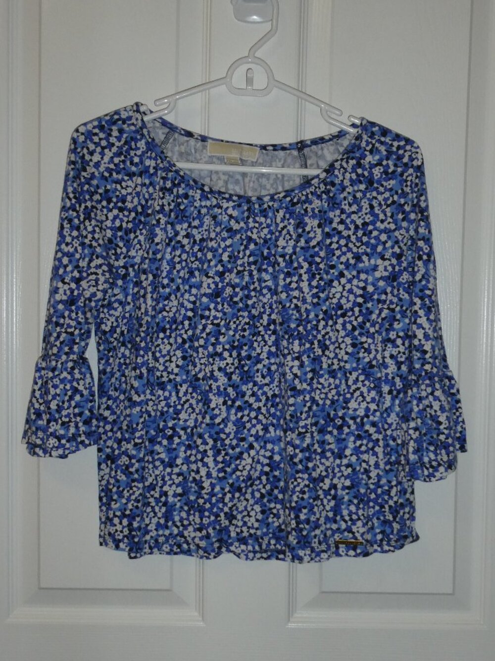 Michael Kors Floral 3/4 sleeves Peasant Top Size Small